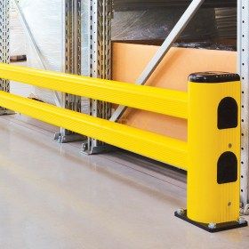 Protege bastidores laterales de estanterías metálicas de pallets