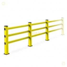 Barrera peatonal de polímero flexible