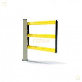 Puerta batiente de seguridad, compatible con barandilla industrial y barrera peatonal